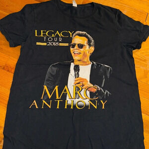 2018 Marc Anthony Legacy Tour Graphic T-shirt Men SMALL Black Short Sleeve Music